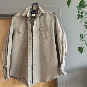 Vintage wrangler western tan shirt
